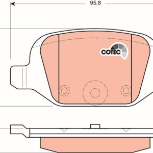 Placute frana FIAT PANDA Caseta/ Hatchback (169_) 1.2 4x4 benzina 60 cai TRW GDB1384
