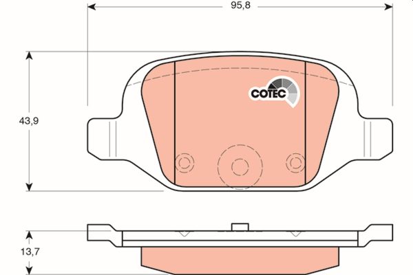 Placute frana FIAT PANDA Caseta/ Hatchback (169_) 1.2 4x4 benzina 60 cai TRW GDB1384