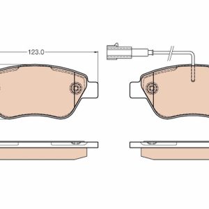Placute frana FIAT 500 (312_) 1.2 (312AXA1A) benzina 69 cai TRW GDB1654