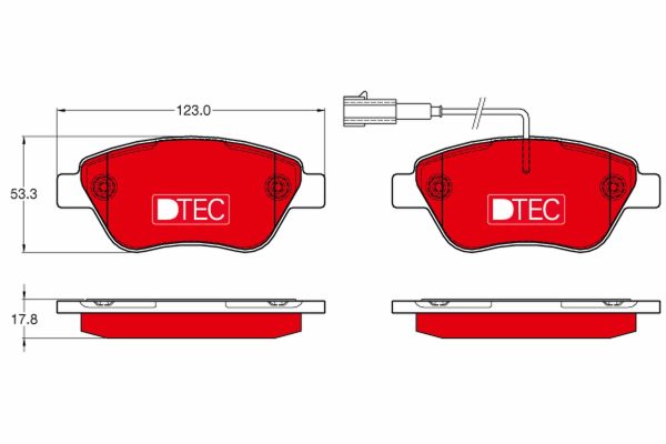 Placute frana FIAT 500 (312_) 1.2 (312AXA1A) benzina 69 cai TRW GDB1654DTE