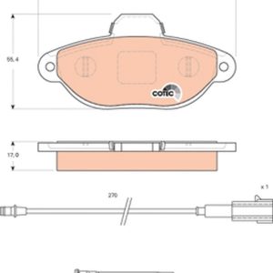 Placute frana FIAT PANDA Caseta/ Hatchback (169_) 1.1 (169CXA1A) benzina 54 cai TRW GDB1745