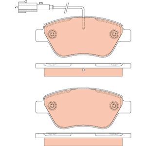 Placute frana FIAT 500 C (312_) 1.4 (312CXC1B, 312AXC1B) benzina 100 cai TRW GDB1879
