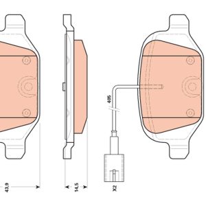 Placute frana FIAT 500 C (312_) 0.9 (312AXM1B) benzina 105 cai TRW GDB1894
