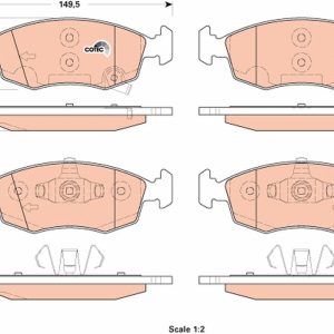 Placute frana FIAT PANDA VAN (312_, 519_) 0.9 (312CXH1A, 312DXH1A) benzina 65 cai TRW GDB1921