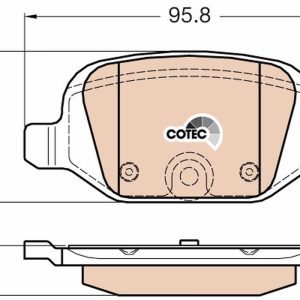 Placute frana FIAT 500 C (312_) 1.4 (312CXC1B, 312AXC1B) benzina 100 cai TRW GDB1981