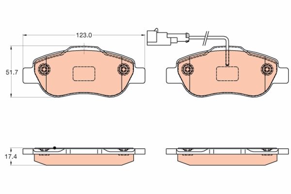 Placute frana FIAT PANDA (169_) 1.2 4x4 (169AXF2A, 169AXF1A) benzina 69 cai TRW GDB2039
