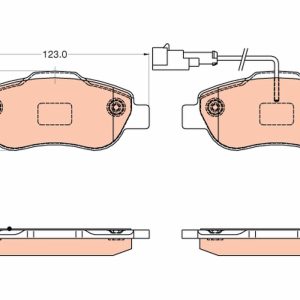 Placute frana FIAT 500 (312_) 1.3 D Multijet (312AXB1A) diesel 75 cai TRW GDB2039