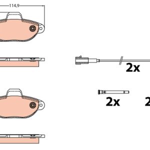 Placute frana FIAT 500 (312_) 1.2 (312AXA1A) benzina 69 cai TRW GDB2141