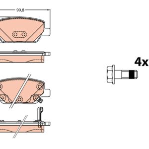 Placute frana FIAT TIPO combi (356_, 357_) 1.0 (357WXN1A) benzina 101 cai TRW GDB2156