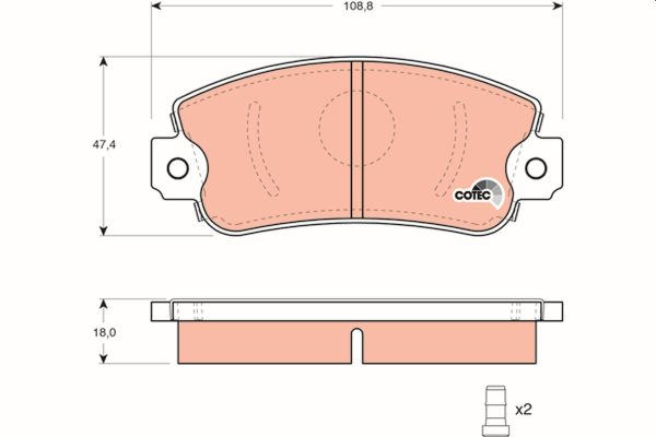 Placute frana FIAT PANDA (141_) 1000 4x4 benzina 44 cai TRW GDB297