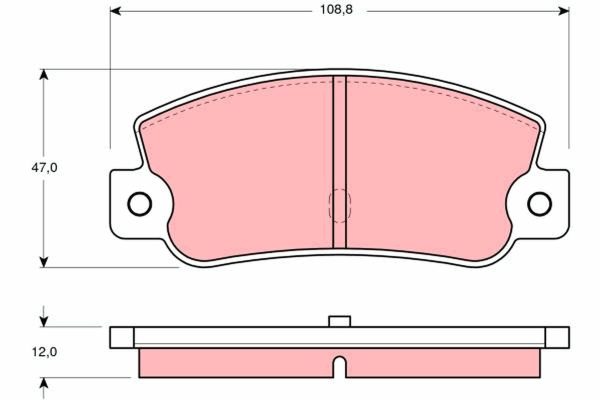 Placute frana FIAT CROMA (154_) 2500 TD (154.LL, 154.PL) diesel 115 cai TRW GDB360