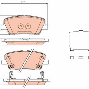 Placute frana FIAT 500X (334_) 1.0 (334.AXN1B) benzina 114 cai TRW GDB3624