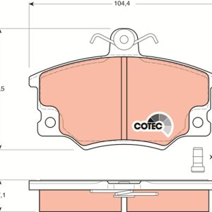 Placute frana FIAT PANDA Caseta/ Hatchback (141_) 1.1 benzina 50 cai TRW GDB458