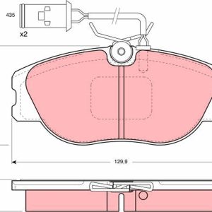 Placute frana FIAT TIPO (160_) 2.0 16V (160.AV) benzina 146 cai TRW GDB483