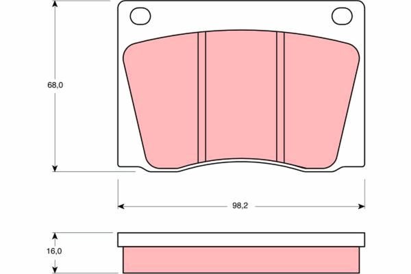 Placute frana FIAT 1500-2300 (118_) 1500 L benzina 75 cai TRW GDB531