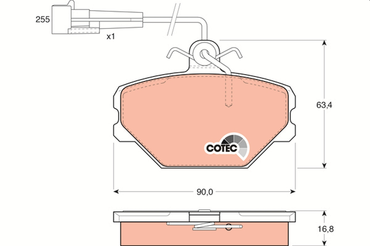 Placute frana FIAT TIPO (160_) 1.1 (160.AA) benzina 56 cai TRW GDB833
