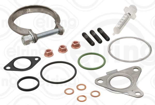 Set montaj turbocompresor FIAT QUBO (225_) 1.3 D Multijet (225AXE1A, 225CXE1A, 225AXH1A, 225AXL1A,... diesel 95 cai ELRING 705.300
