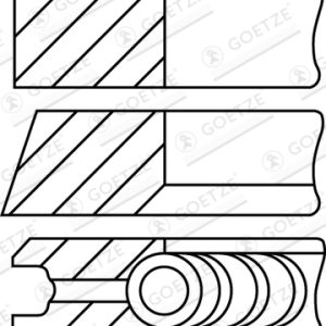 Set segmenti piston FIAT CROMA (154_) 2500 V6 benzina 162 cai GOETZE ENGINE 08-110500-10