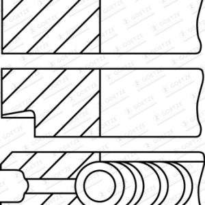 Set segmenti piston FIAT QUBO (225_) 1.3 D Multijet (225CXB1A, 225AXB1A, 225CXB11, 225AXB11,... diesel 75 cai GOETZE ENGINE 08-137606-00