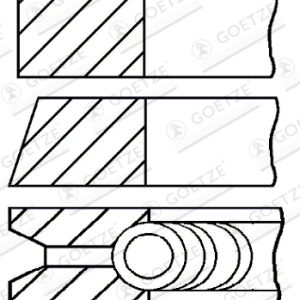 Set segmenti piston FIAT PANDA (169_) 1.1 (169.AXA1A) benzina 54 cai GOETZE ENGINE 08-142308-00