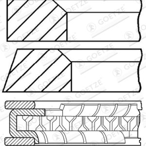 Set segmenti piston FIAT PANDA (141_) 1000 benzina 50 cai GOETZE ENGINE 08-154208-00