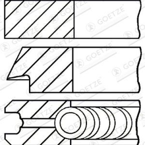 Set segmenti piston FIAT 500L (351_, 352_) 1.6 D Multijet (199LYE1B) diesel 120 cai GOETZE ENGINE 08-429300-00