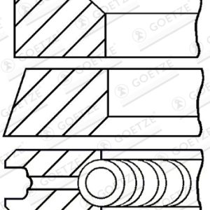 Set segmenti piston FIAT 500 (312_) 1.4 (312AXC1B, 312CXC1B) benzina 100 cai GOETZE ENGINE 08-433200-00