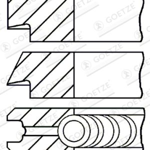 Set segmenti piston FIAT 500X (334_) 1.4 (334AXC1B, 334AXC11) benzina 140 cai GOETZE ENGINE 08-438306-00