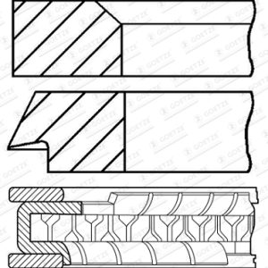 Set segmenti piston FIAT FREEMONT (345_) 2.4 benzina 170 cai GOETZE ENGINE 08-446905-00
