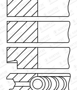 Set segmenti piston FIAT 500 (111_, 101_, 110_) 0.5 (110F) benzina 18 cai GOETZE ENGINE 08-527608-00