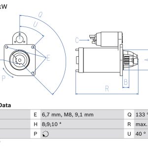 Electromotor FIAT TIPO limuzina (356_, 357_) 1.4 (356SXA1B) benzina 95 cai BOSCH 0 986 021 590