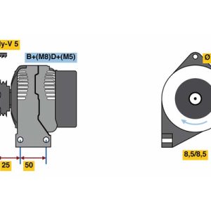 Alternator FIAT 500 (312_) 1.2 (312AXA1A) benzina 69 cai BOSCH 0 986 049 540