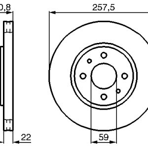 Disc frana FIAT CROMA (154_) 2500 TD (154.AE) diesel 101 cai BOSCH 0 986 478 512