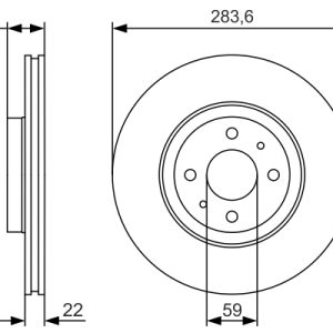 Disc frana FIAT FIORINO microbus (225_) 1.3 JTD Multijet diesel 80 cai BOSCH 0 986 479 S01