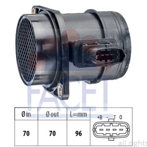 Senzor debit aer FIAT PANDA Caseta/ Hatchback (169_) 1.3 D Multijet 4x4 diesel 75 cai FACET 10.1299