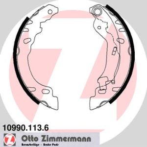Set saboti frana FIAT PANDA (169_) 1.2 (169.AXB11, 169.AXB1A) benzina 60 cai ZIMMERMANN 10990.113.6