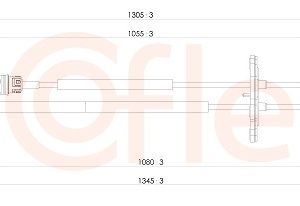 Cablu transmisie manuala FIAT QUBO (225_) 1.4 Natural Power (225AXC1A) Benzina/Gaz metan (GNC) 78 cai COFLE 11.3270