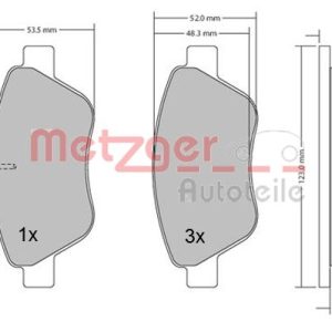 Placute frana FIAT PANDA (169_) 1.3 D Multijet 4x4 (169.AXC2A) diesel 70 cai METZGER 1170296