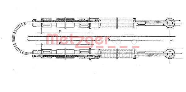 Cablu frana de parcare FIAT PANDA (141_) 1000 4x4 benzina 44 cai METZGER 12.102E