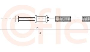 Cablu frana de parcare FIAT PANDA (169_) 1.2 4x4 (169.AXB2A) benzina 60 cai COFLE 12.0713