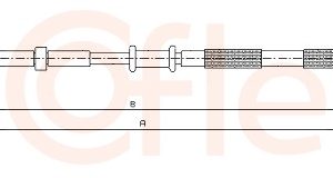 Cablu frana de parcare FIAT PANDA (169_) 1.2 4x4 (169.AXB2A) benzina 60 cai COFLE 12.0714