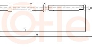 Cablu frana de parcare FIAT 500 (312_) 0.9 (312AXG1A, 312.AXG11) benzina 86 cai COFLE 12.0724