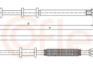 Cablu frana de parcare FIAT DOBLO Cargo (263_) 1.4 Natural Power Benzina/Gaz metan (GNC) 120 cai COFLE 12.0746