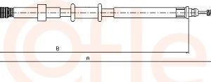 Cablu frana de parcare FIAT PANDA (169_) 1.1 (169.AXA1A) benzina 54 cai COFLE 12.0763