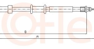 Cablu frana de parcare FIAT 500 (312_) 1.2 (312AXA1A) benzina 69 cai COFLE 12.0764