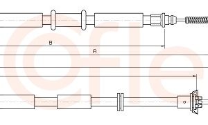 Cablu frana de parcare FIAT TIPO limuzina (356_, 357_) 1.3 D (356SXB1A, 356SXH1A, 356SXD1A) diesel 95 cai COFLE 12.0774