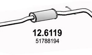 Toba esapamet intermediara FIAT PANDA (169_) 1.4 (169AXE1B) benzina 100 cai ASSO 12.6119