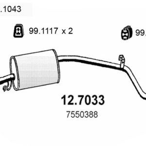 Toba esapament finala FIAT PANDA (141_) 1000 benzina 50 cai ASSO 12.7033