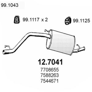 Toba esapament finala FIAT PANDA (141_) 1000 benzina 44 cai ASSO 12.7041