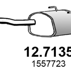 Toba esapament finala FIAT PANDA (169_) 1.2 (169.AXB11, 169.AXB1A) benzina 60 cai ASSO 12.7135